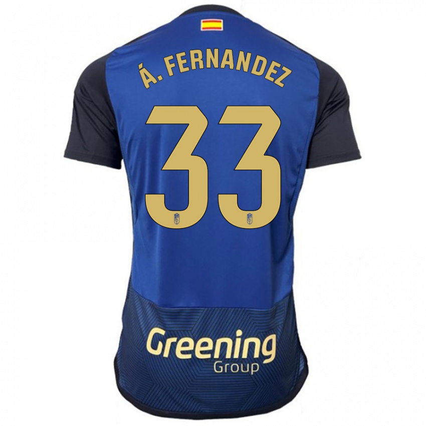 Kvinder Álvaro Fernández #33 Flåde Udebane Spillertrøjer 2023/24 Trøje T-Shirt
