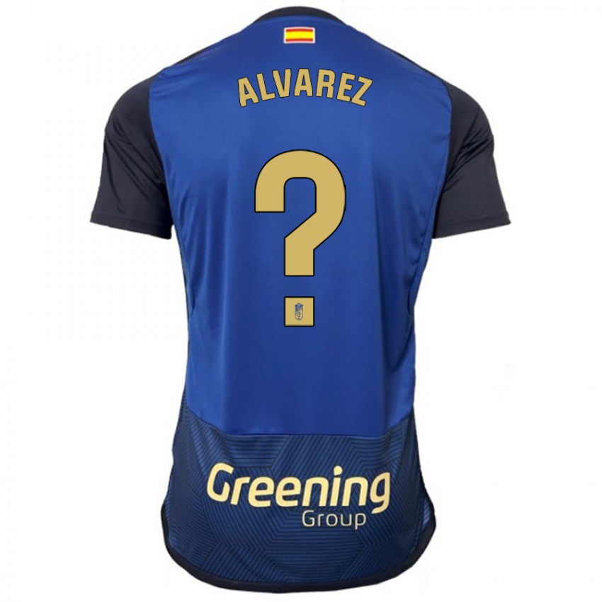 Kvinder Rubén Álvarez #0 Flåde Udebane Spillertrøjer 2023/24 Trøje T-Shirt