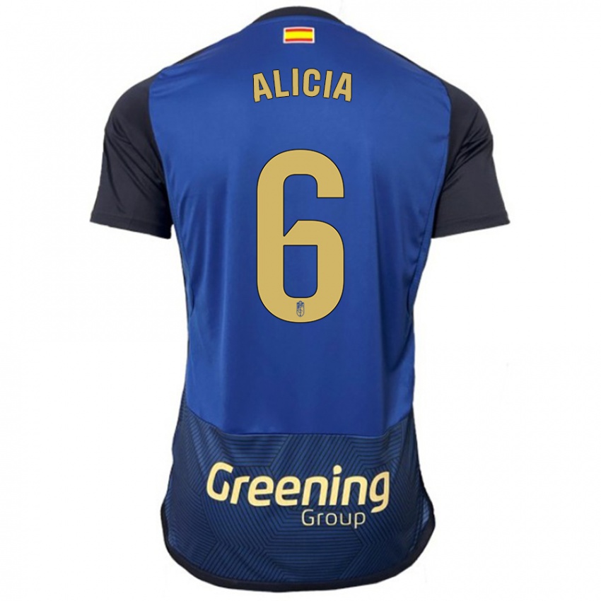 Kvinder Alicia #6 Flåde Udebane Spillertrøjer 2023/24 Trøje T-Shirt