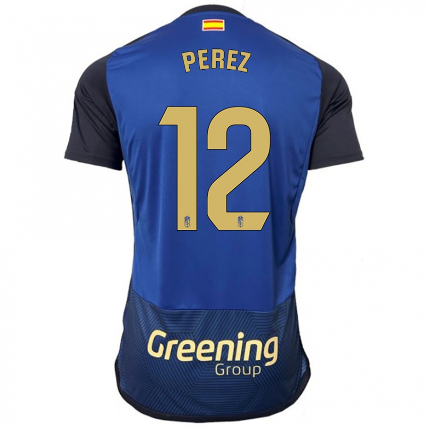 Kvinder Alba Pérez #12 Flåde Udebane Spillertrøjer 2023/24 Trøje T-Shirt