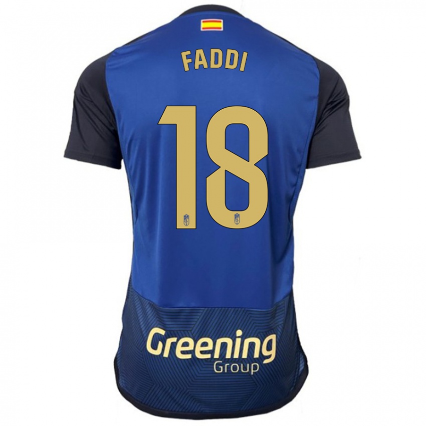Kvinder Inés Faddi #18 Flåde Udebane Spillertrøjer 2023/24 Trøje T-Shirt