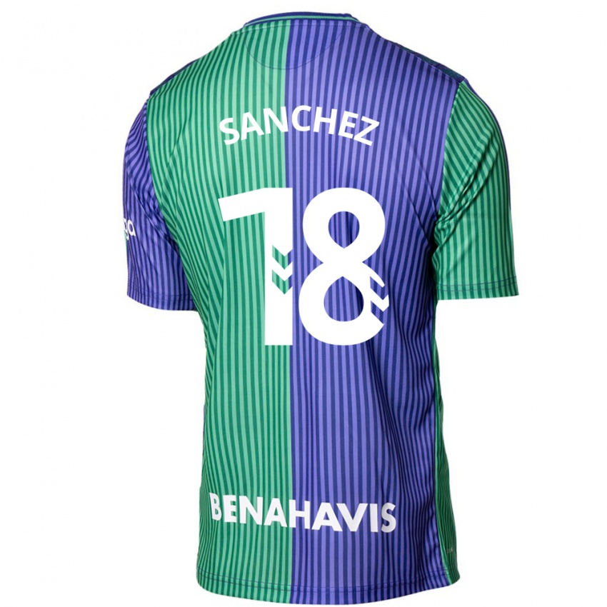 Kvinder Dani Sánchez #18 Grøn Blå Udebane Spillertrøjer 2023/24 Trøje T-Shirt
