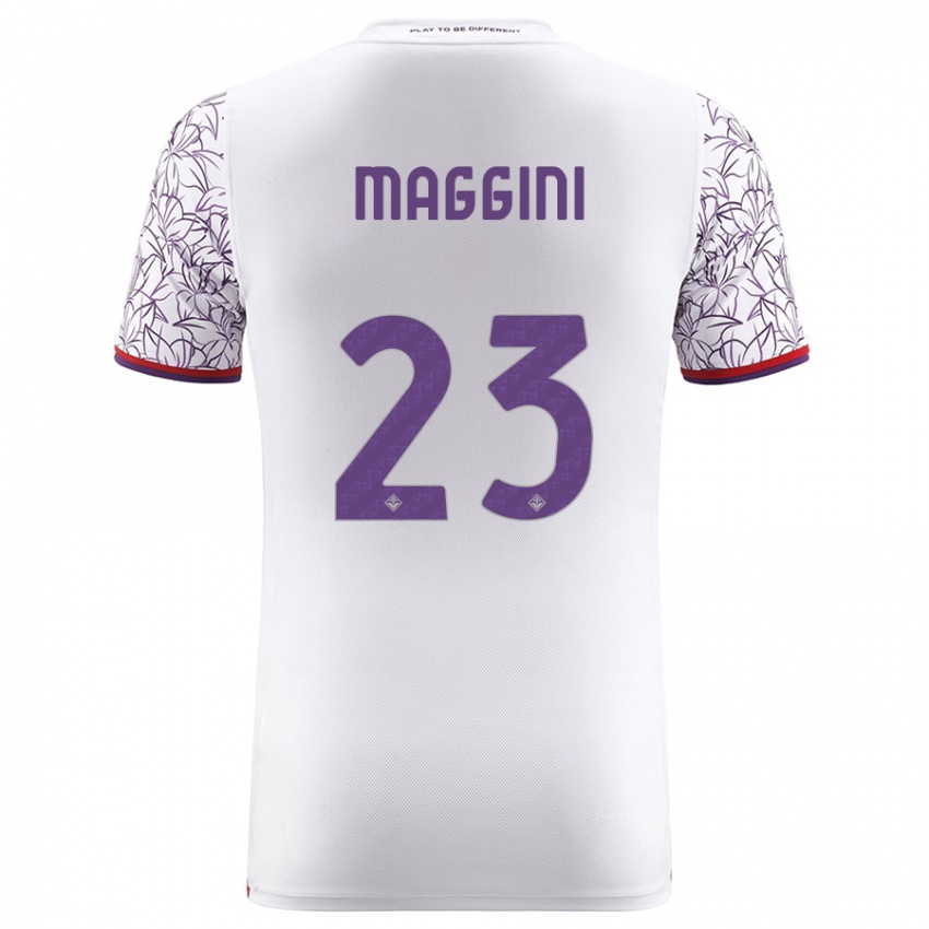 Kvinder Filippo Maggini #23 Hvid Udebane Spillertrøjer 2023/24 Trøje T-Shirt