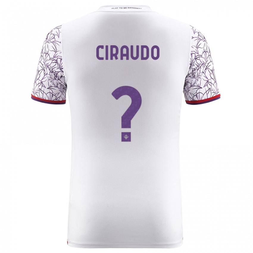 Kvinder Alessio Ciraudo #0 Hvid Udebane Spillertrøjer 2023/24 Trøje T-Shirt