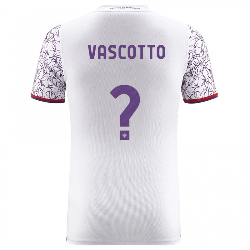 Kvinder Edoardo Vascotto #0 Hvid Udebane Spillertrøjer 2023/24 Trøje T-Shirt