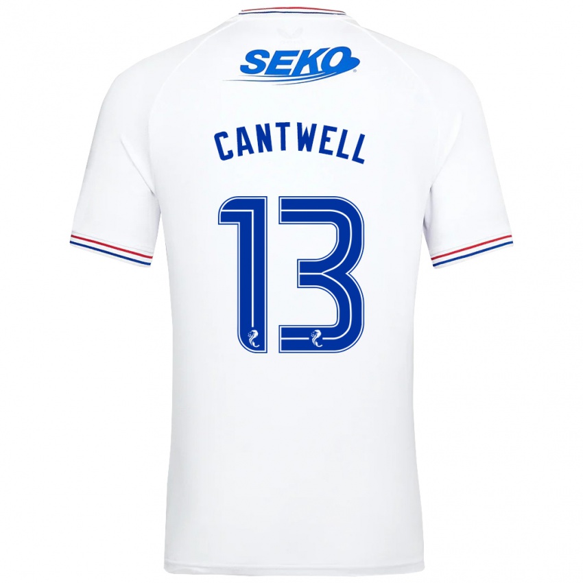 Kvinder Todd Cantwell #13 Hvid Udebane Spillertrøjer 2023/24 Trøje T-Shirt