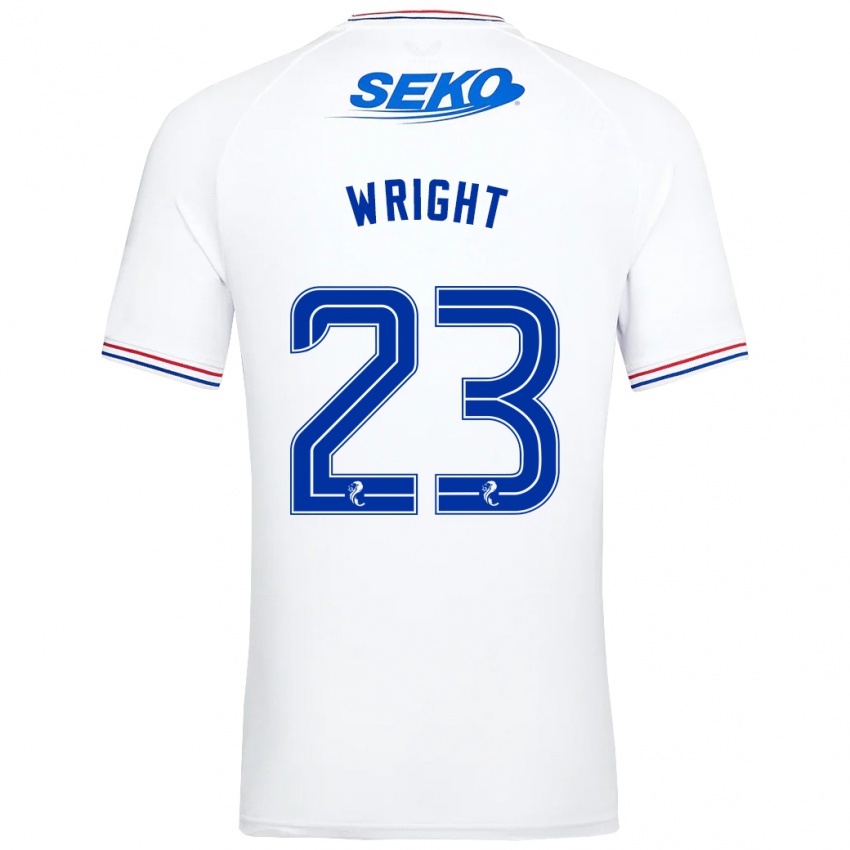 Kvinder Scott Wright #23 Hvid Udebane Spillertrøjer 2023/24 Trøje T-Shirt