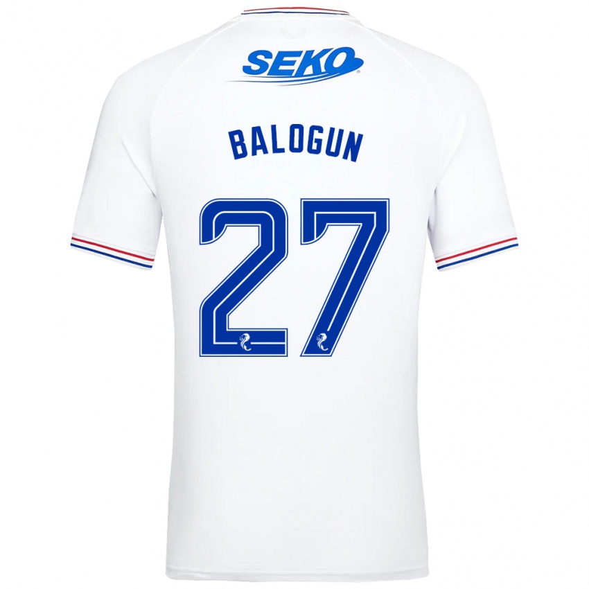 Kvinder Leon Balogun #27 Hvid Udebane Spillertrøjer 2023/24 Trøje T-Shirt