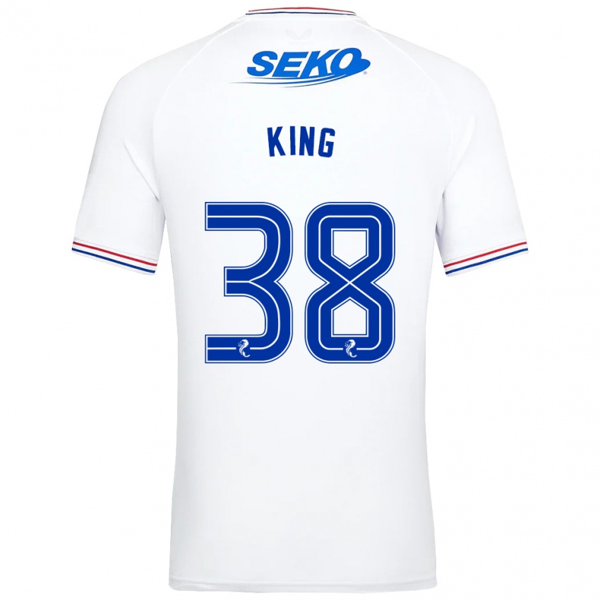 Kvinder Leon King #38 Hvid Udebane Spillertrøjer 2023/24 Trøje T-Shirt