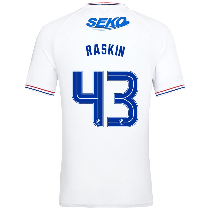 Kvinder Nicolas Raskin #43 Hvid Udebane Spillertrøjer 2023/24 Trøje T-Shirt