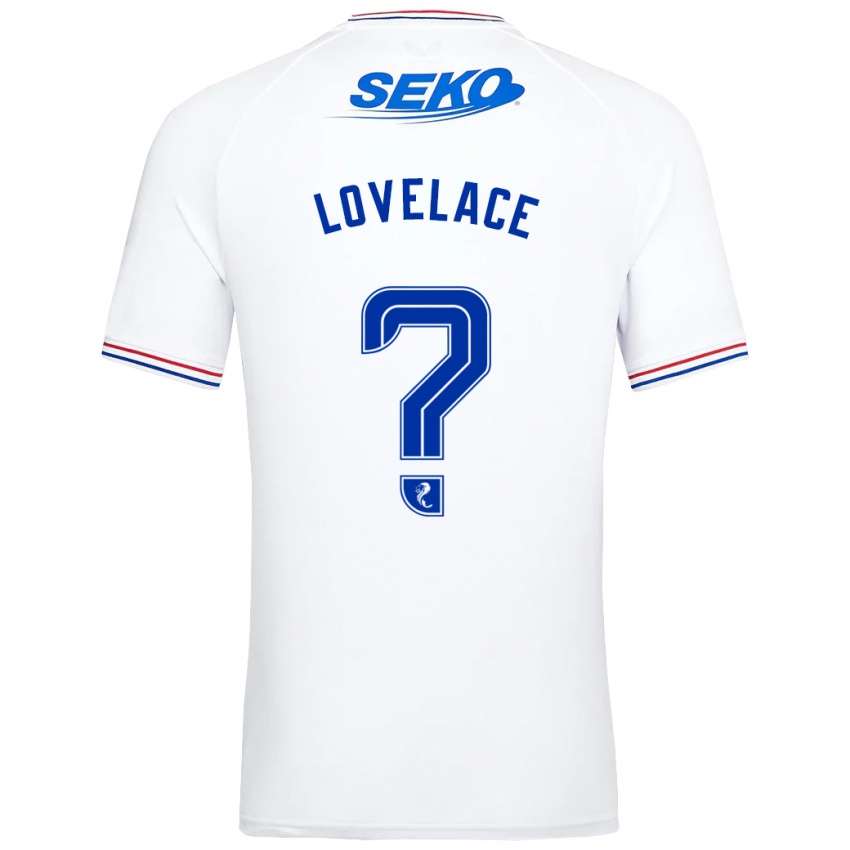 Kvinder Zak Lovelace #0 Hvid Udebane Spillertrøjer 2023/24 Trøje T-Shirt