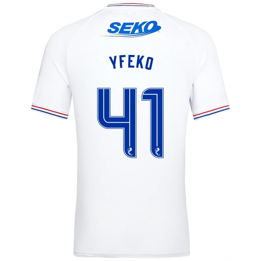 Kvinder Johnly Yfeko #41 Hvid Udebane Spillertrøjer 2023/24 Trøje T-Shirt
