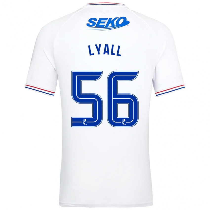 Kvinder Arron Lyall #56 Hvid Udebane Spillertrøjer 2023/24 Trøje T-Shirt