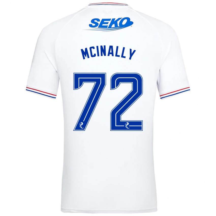 Kvinder Darren Mcinally #72 Hvid Udebane Spillertrøjer 2023/24 Trøje T-Shirt