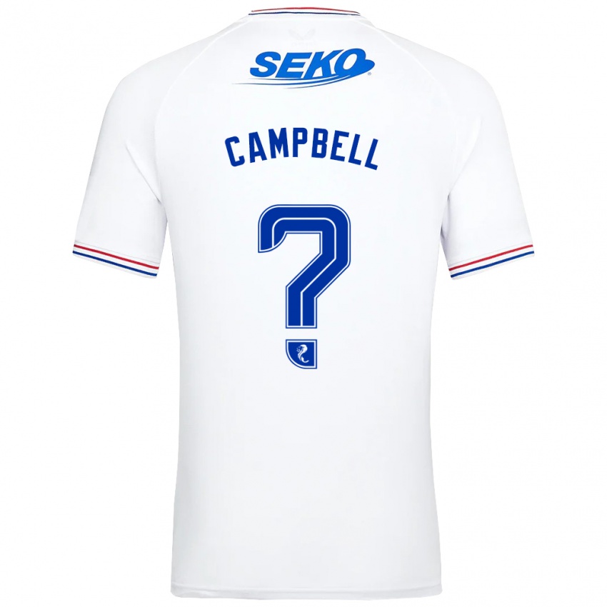 Kvinder Connor Campbell #0 Hvid Udebane Spillertrøjer 2023/24 Trøje T-Shirt