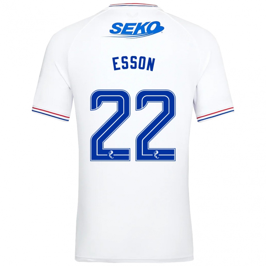 Kvinder Victoria Esson #22 Hvid Udebane Spillertrøjer 2023/24 Trøje T-Shirt