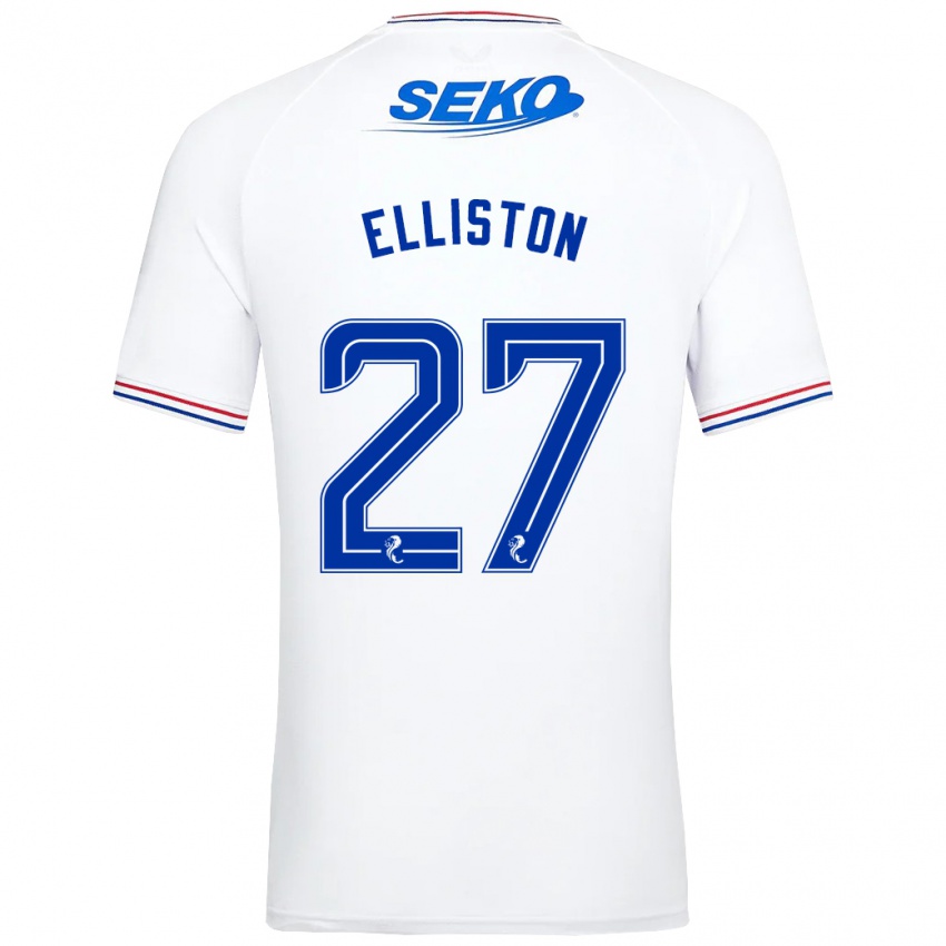 Kvinder Maddie Elliston #27 Hvid Udebane Spillertrøjer 2023/24 Trøje T-Shirt