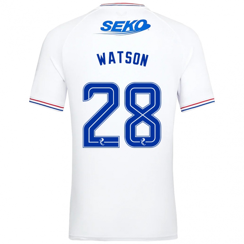 Kvinder Emma Watson #28 Hvid Udebane Spillertrøjer 2023/24 Trøje T-Shirt