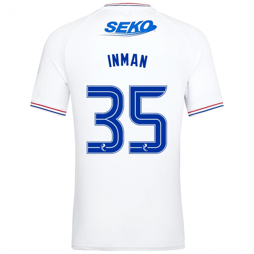 Kvinder Lucy Inman #35 Hvid Udebane Spillertrøjer 2023/24 Trøje T-Shirt