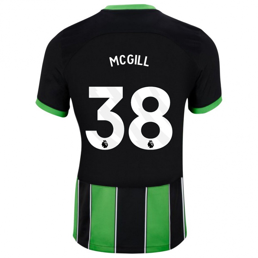 Kvinder Tom Mcgill #38 Sort Grøn Udebane Spillertrøjer 2023/24 Trøje T-Shirt
