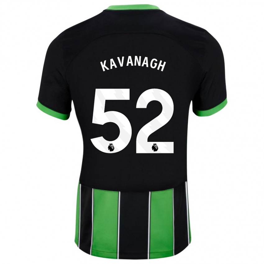Kvinder Leigh Kavanagh #52 Sort Grøn Udebane Spillertrøjer 2023/24 Trøje T-Shirt