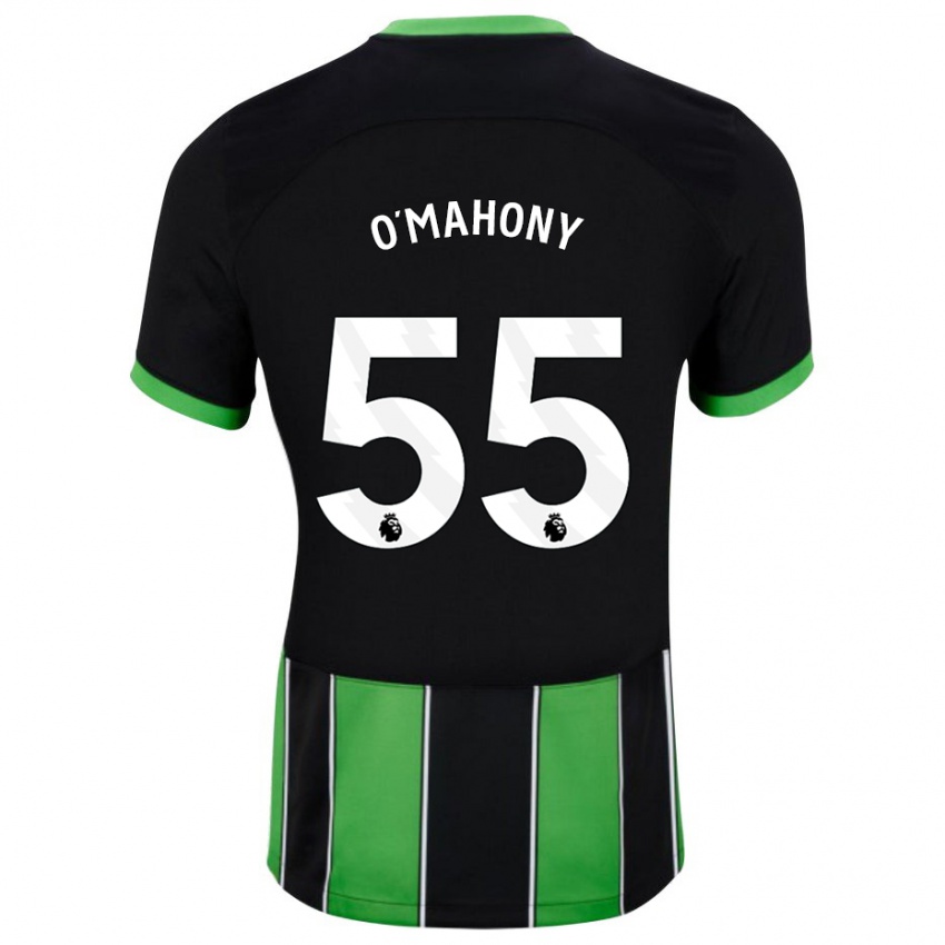 Kvinder Mark O'mahony #55 Sort Grøn Udebane Spillertrøjer 2023/24 Trøje T-Shirt