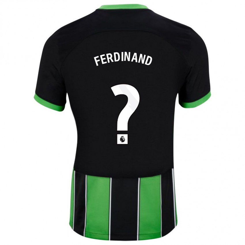 Kvinder Lorenz Ferdinand #0 Sort Grøn Udebane Spillertrøjer 2023/24 Trøje T-Shirt