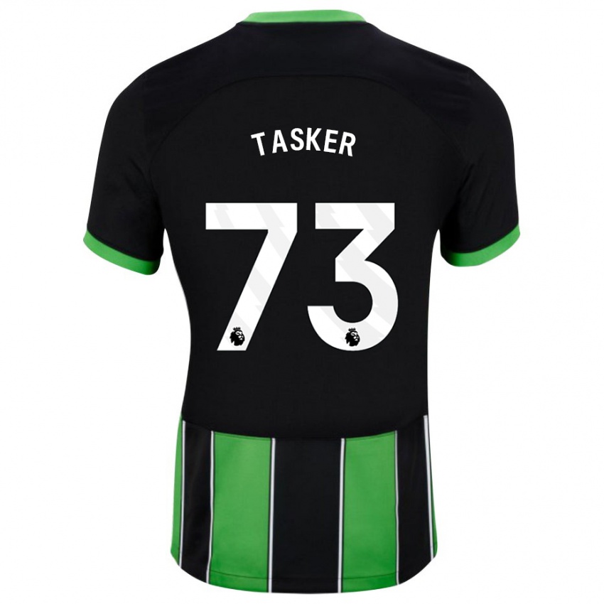 Kvinder Charlie Tasker #73 Sort Grøn Udebane Spillertrøjer 2023/24 Trøje T-Shirt