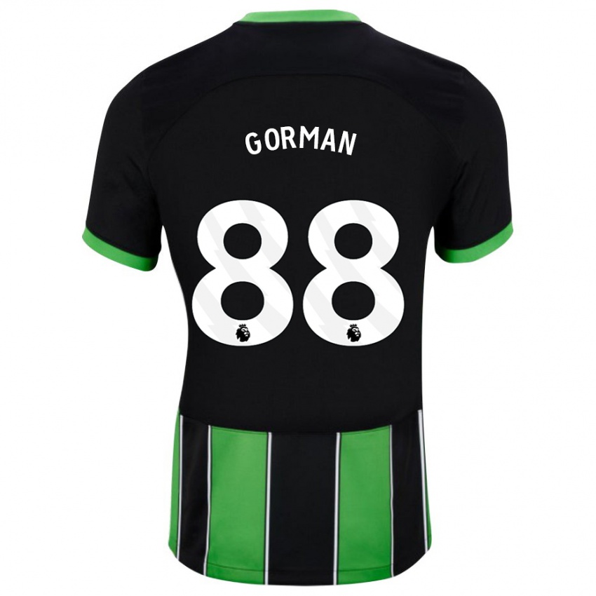 Kvinder Ronnie Gorman #88 Sort Grøn Udebane Spillertrøjer 2023/24 Trøje T-Shirt