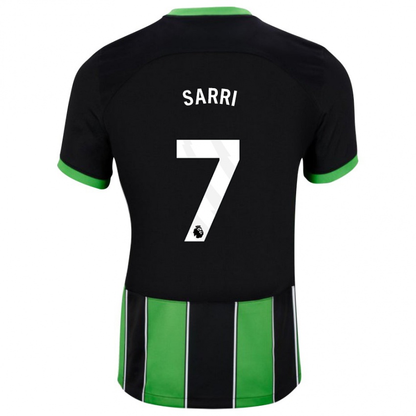 Kvinder Veatriki Sarri #7 Sort Grøn Udebane Spillertrøjer 2023/24 Trøje T-Shirt