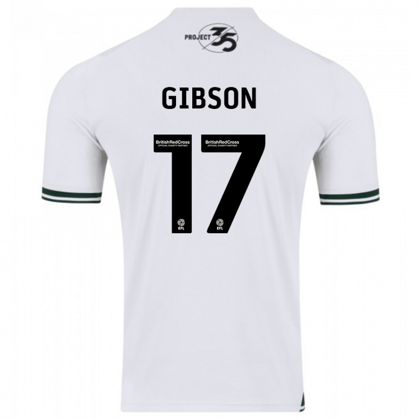 Kvinder Lewis Gibson #17 Hvid Udebane Spillertrøjer 2023/24 Trøje T-Shirt