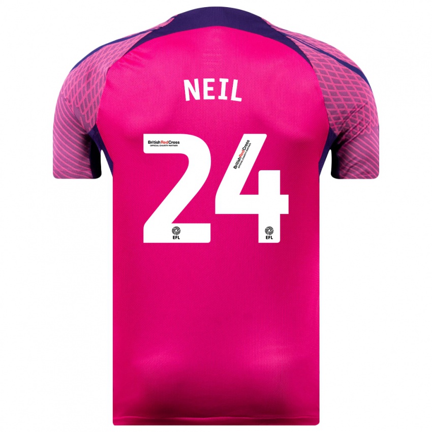 Kvinder Dan Neil #24 Lilla Udebane Spillertrøjer 2023/24 Trøje T-Shirt