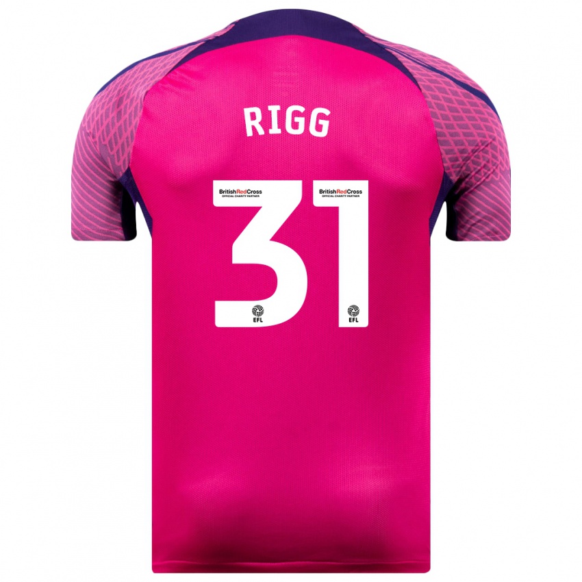 Kvinder Chris Rigg #31 Lilla Udebane Spillertrøjer 2023/24 Trøje T-Shirt