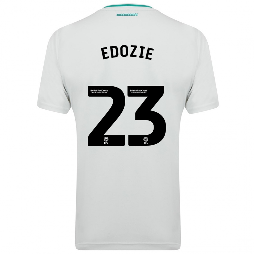Kvinder Samuel Edozie #23 Hvid Udebane Spillertrøjer 2023/24 Trøje T-Shirt