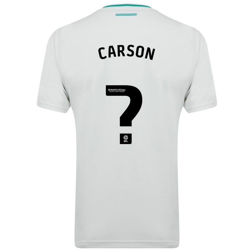 Kvinder Matty Carson #0 Hvid Udebane Spillertrøjer 2023/24 Trøje T-Shirt