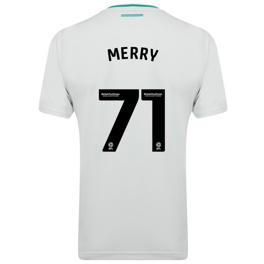 Kvinder Will Merry #71 Hvid Udebane Spillertrøjer 2023/24 Trøje T-Shirt