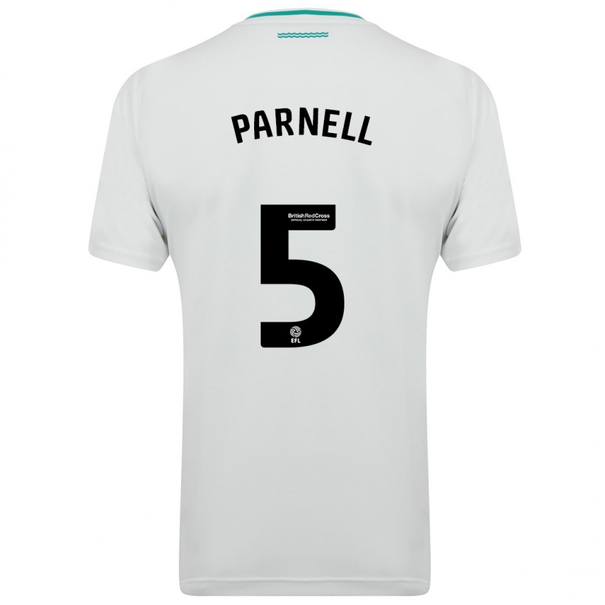 Kvinder Rosanna Parnell #5 Hvid Udebane Spillertrøjer 2023/24 Trøje T-Shirt