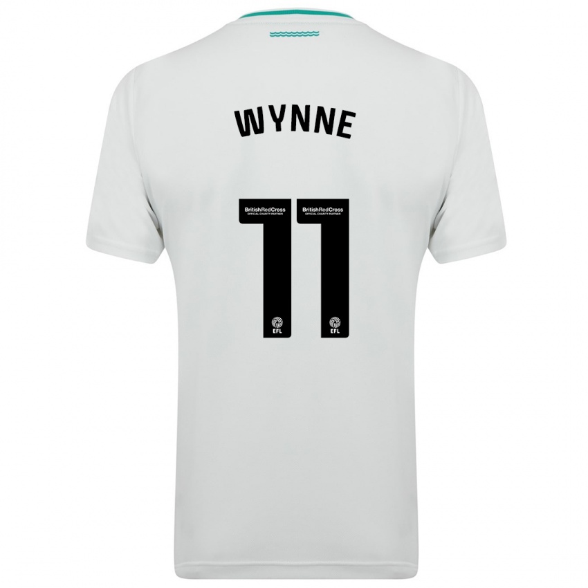 Kvinder Megan Wynne #11 Hvid Udebane Spillertrøjer 2023/24 Trøje T-Shirt