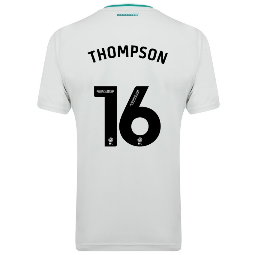 Kvinder Emma Thompson #16 Hvid Udebane Spillertrøjer 2023/24 Trøje T-Shirt