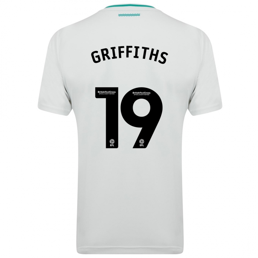 Kvinder Alice Griffiths #19 Hvid Udebane Spillertrøjer 2023/24 Trøje T-Shirt