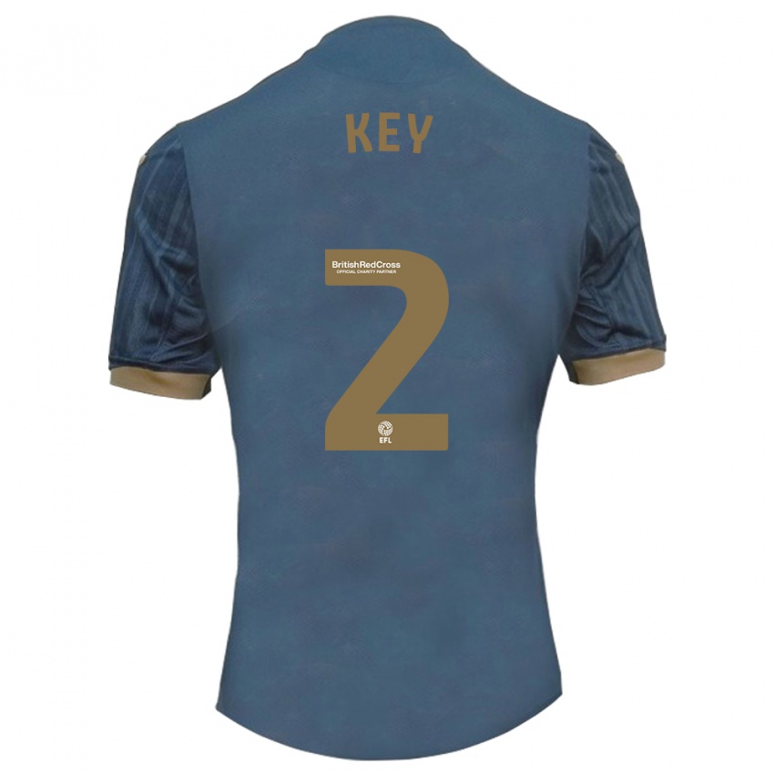Kvinder Josh Key #2 Mørk Blågrøn Udebane Spillertrøjer 2023/24 Trøje T-Shirt