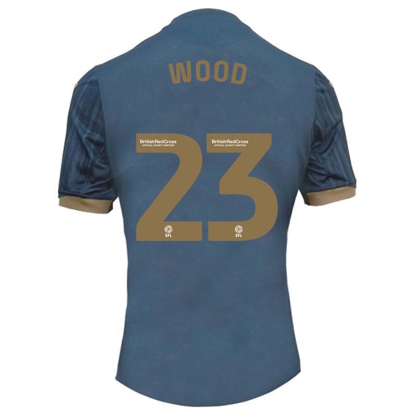 Kvinder Nathan Wood #23 Mørk Blågrøn Udebane Spillertrøjer 2023/24 Trøje T-Shirt
