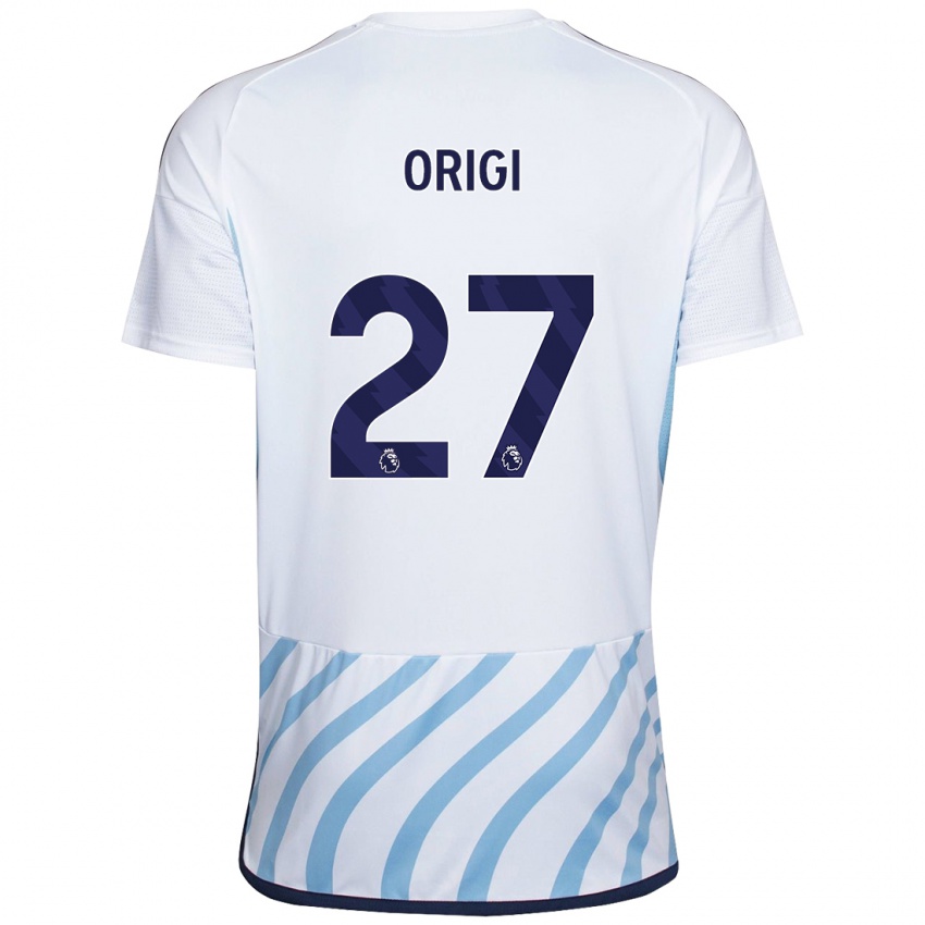 Kvinder Divock Origi #27 Hvid Blå Udebane Spillertrøjer 2023/24 Trøje T-Shirt