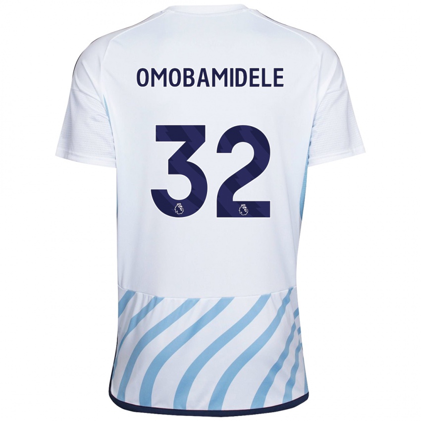 Kvinder Andrew Omobamidele #32 Hvid Blå Udebane Spillertrøjer 2023/24 Trøje T-Shirt