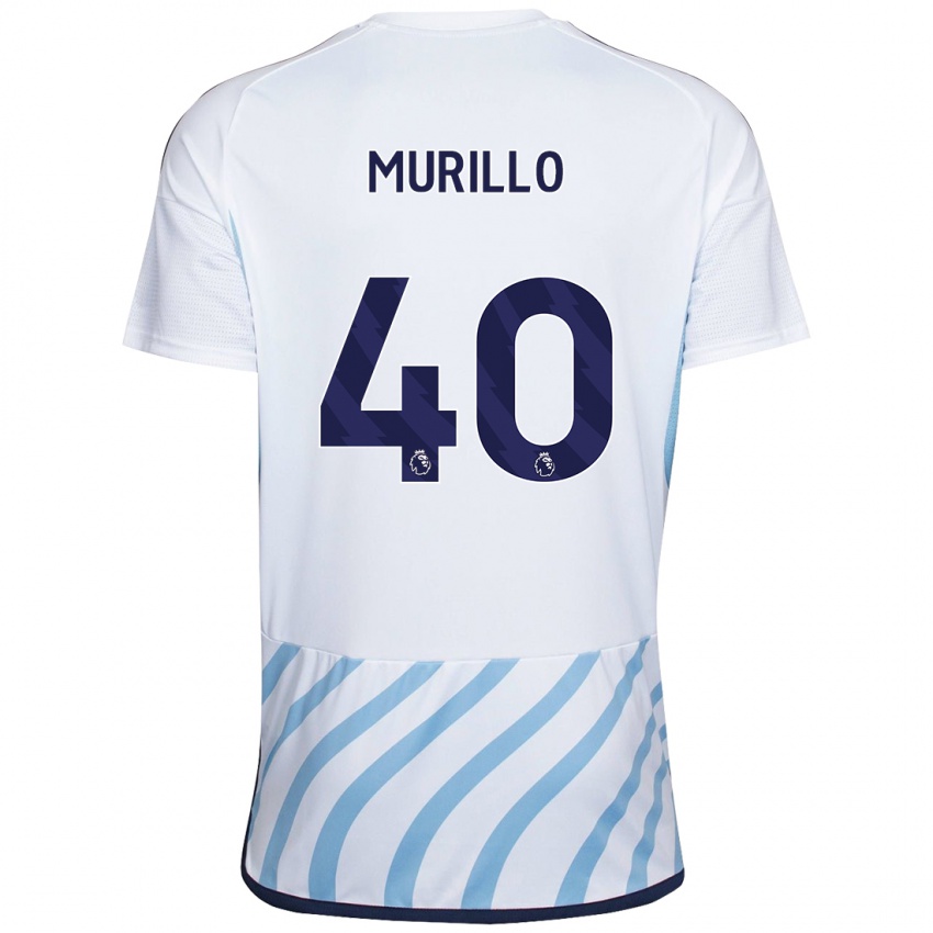 Kvinder Murillo #40 Hvid Blå Udebane Spillertrøjer 2023/24 Trøje T-Shirt