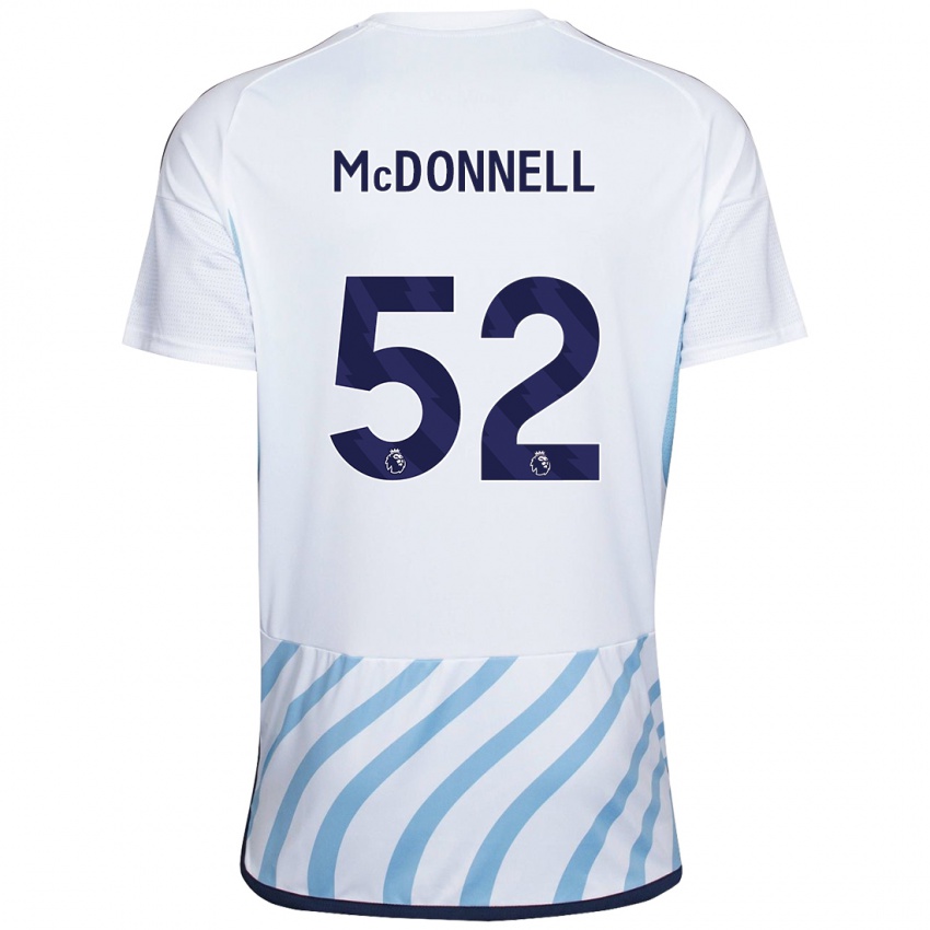 Kvinder Jamie Mcdonnell #52 Hvid Blå Udebane Spillertrøjer 2023/24 Trøje T-Shirt