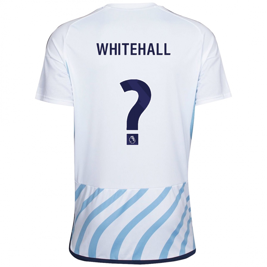 Kvinder Archie Whitehall #0 Hvid Blå Udebane Spillertrøjer 2023/24 Trøje T-Shirt