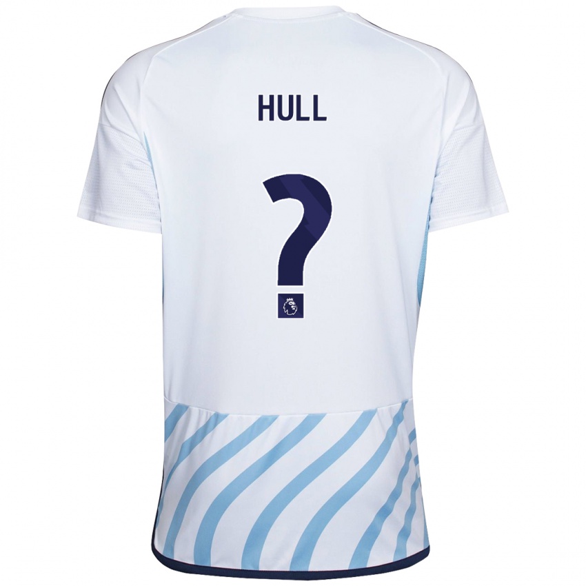 Kvinder Ethan Hull #0 Hvid Blå Udebane Spillertrøjer 2023/24 Trøje T-Shirt