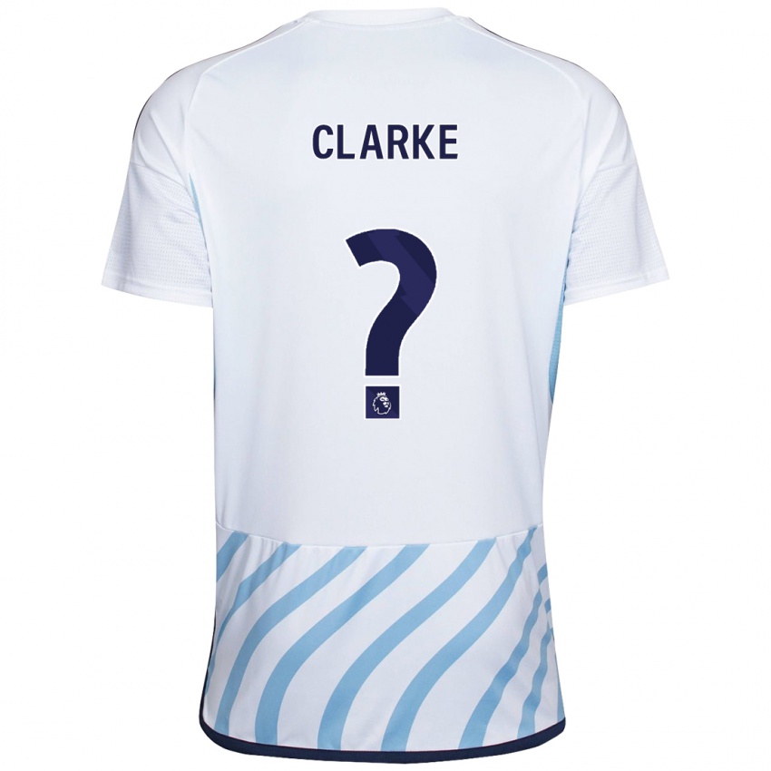 Kvinder Kristian Clarke #0 Hvid Blå Udebane Spillertrøjer 2023/24 Trøje T-Shirt
