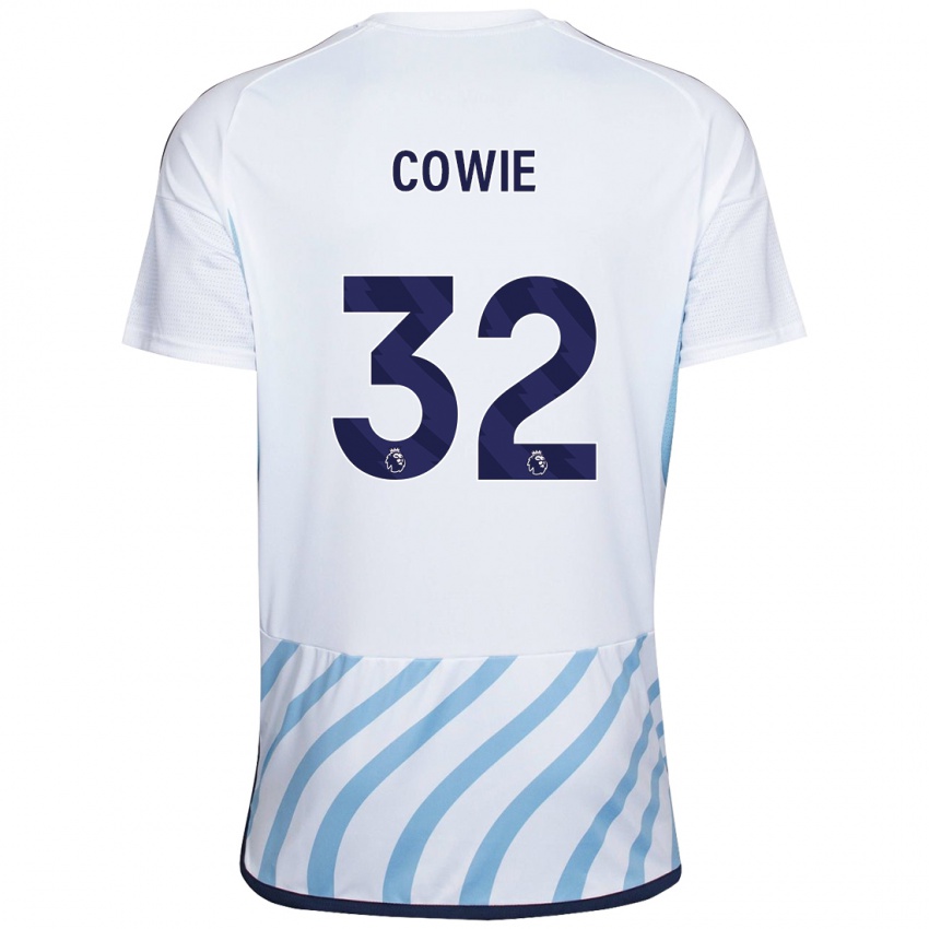 Kvinder Abi Cowie #32 Hvid Blå Udebane Spillertrøjer 2023/24 Trøje T-Shirt